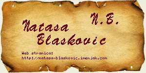 Nataša Blašković vizit kartica